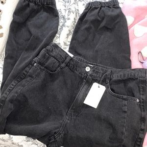 NWT Black Denim Joggers